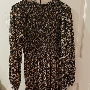 Old Navy midi ruched floral dress, womens size medium